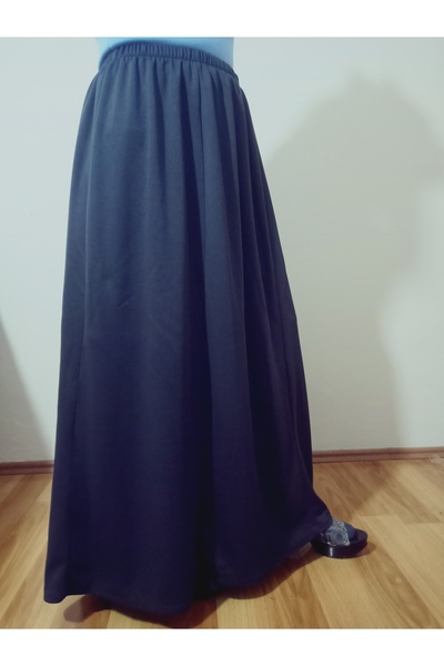 hoaryage Winter Elastic Waist Partially Combed Cotton Fabric Maxi Length Mother Skirt, Prayer Skirt Sizes 38-54