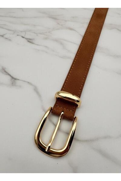 EMR Official Classic Gold Buckle Suede Women's Belt, Waist Belt, Jacket Belt, Trouser Belt, Dress Belt