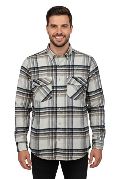 rasstmen Men's Winter Double Pocket Hooded Lumberjack Shirt Bgl-St04869