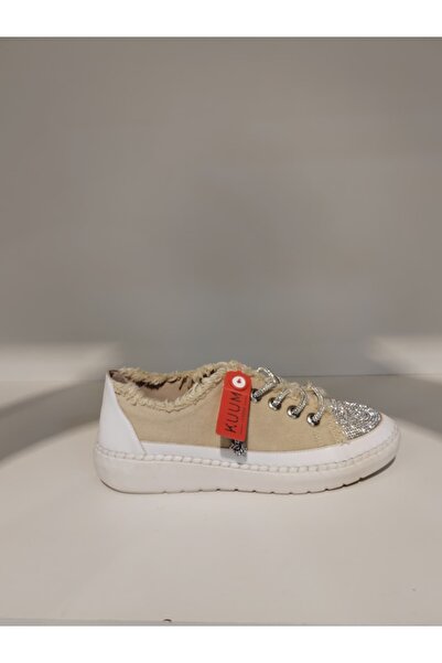 KUUM LONDON K1442406 Premium Kadın Taşlı Sneaker Ayakkabı