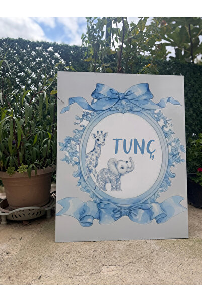 Nice events Mavi Safari temalı karşılama panosu 75x50 cm