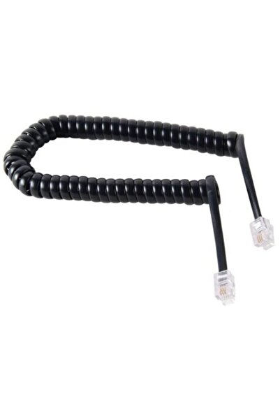 yonextt Telefon Ahize Kablosu Spiralli Siyah