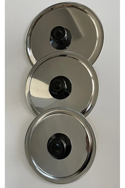 BİODATA Paslanmaz Çelik 3 ADET 36-34-32cm Tavalar için Balık Tavası Kapağı ne...