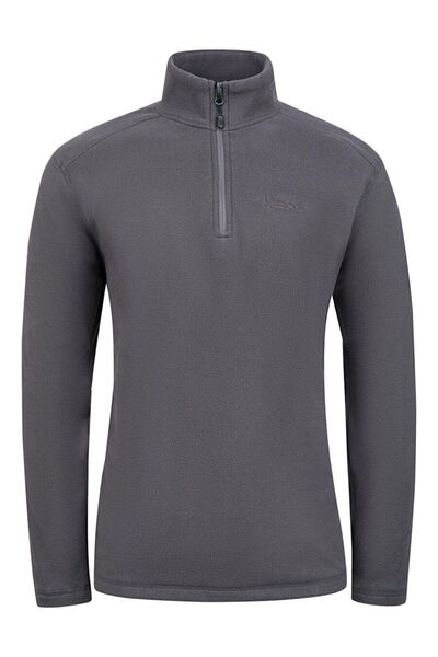 2AS Cedric Men's Half Zipper Thin Fleece Sweatshirt Anthracite