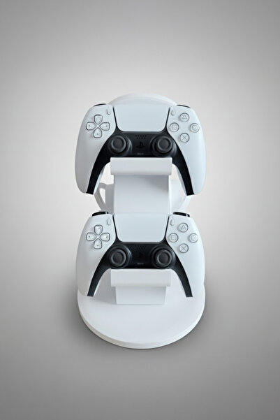 OEM PlayStation5 Dual Controller and Headset Holder, Organizer Stand, White