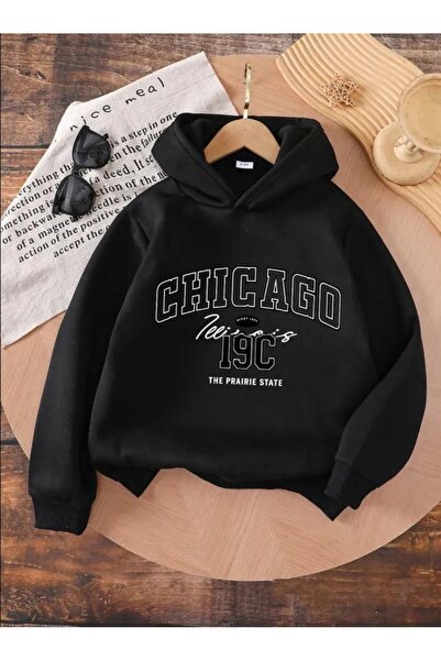 Daxia شيكاغو 19C مطبوع سترة للأطفال باللون الأسود والأبيض والرمادي (الموسم ال...