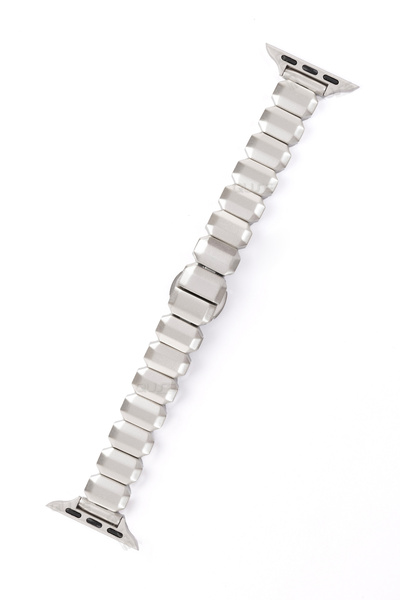 Quse Onyx Steel Band Compatible with Apple Watch – Starlight – 44Mm/45Mm/46Mm & Series 1–3 42mm