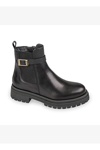 VALLEVERDE Women's Boots 49190 Calz.Donna Polacco Nappa Nero