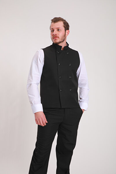 Das Uniform Waiter Double-Breasted Vest Black
