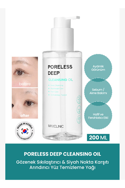 MAXCLINIC Gözenek ve Siyah Nokta İçin Yüz Temizleme Yağı Poreless Deep Cleans...