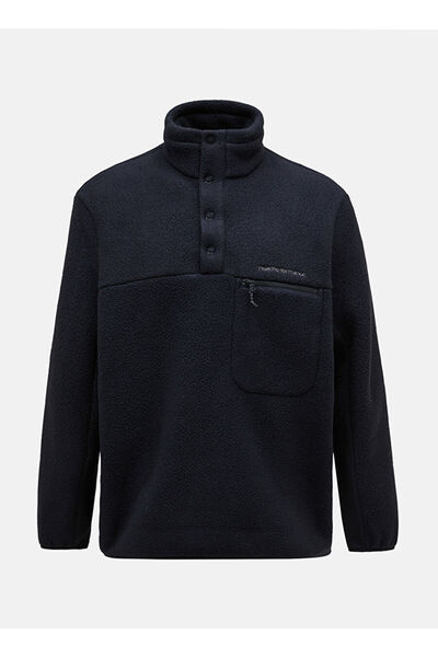 Peak Performance Siyah Erkek Dik Yaka Polar Sweatshırt G78899010_M Fleece Sna...