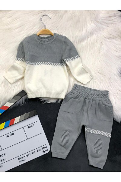 zavera for kids Baby Boy Color Detailed Knitwear Double Set - 100% Cotton