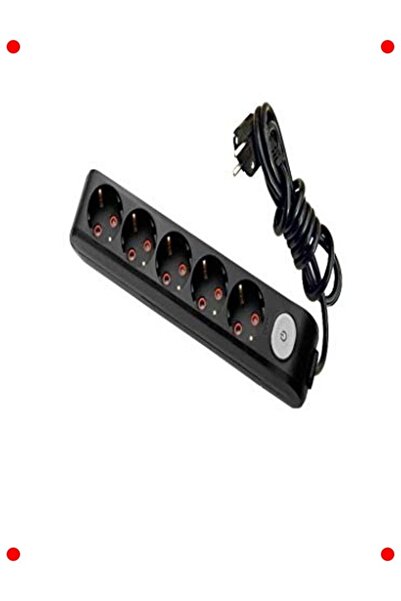 markentegra 5-Outlet Power Strip with Switch and Grounding, 2 Meters