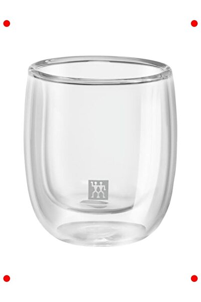 markentegra Double Wall Glass Espresso Cup Set (2 Pieces, 80ml)