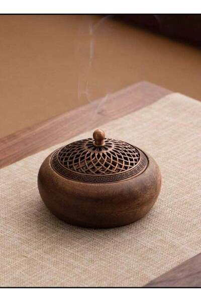 Generic Acacia Wood Incense Burner — Stick and Cone Holder, Home & Zen Decor