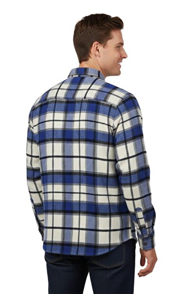 wolente Men's Winter Double Pocket Hooded Lumberjack Shirt Bgl-St04930