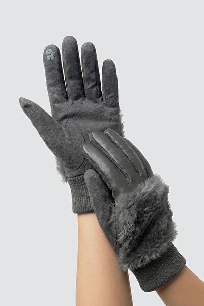 robanu Smoked Touch Fur Women's Gloves