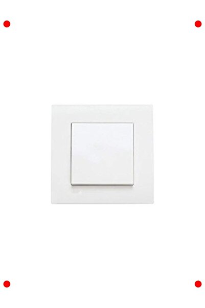 markentegra مفتاح حائط أبيض مفرد