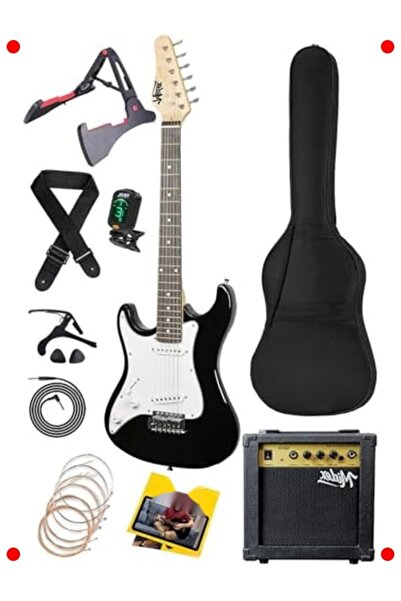 markentegra مجموعة جيتار كهربائي للأطفال (8-12 سنة) - حجم 3/4، مع مضخم صوت