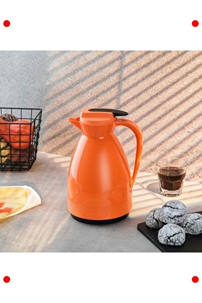 markentegra 1 Liter Glass Thermos - Vibrant Orange Color