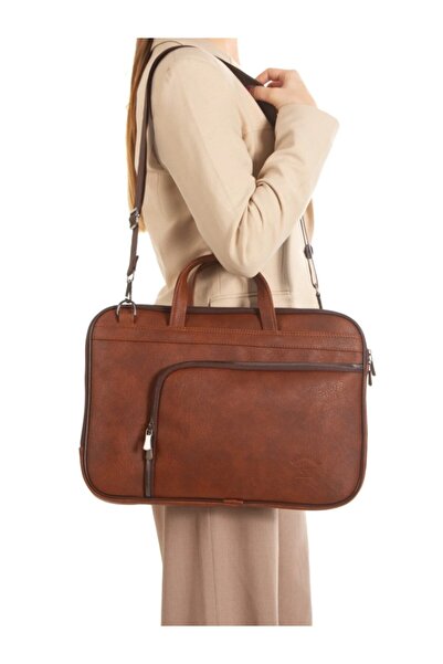 Newish Polo Ανδρική τσάντα από συνθετικό δέρμα για χαρτοφύλακα και φορητό υπολογιστή-13 ιντσών