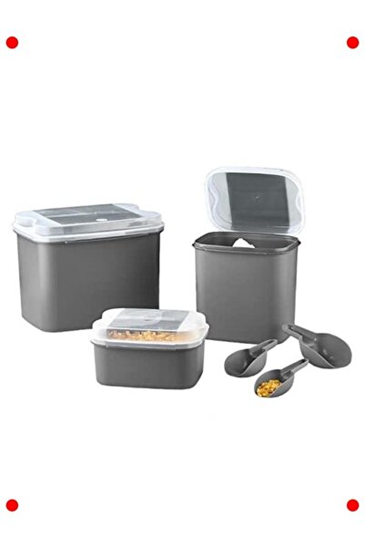 ulupazarlama Multi-Size Storage Container Set - Gray (10 L, 4.5 L, 1.6 L)