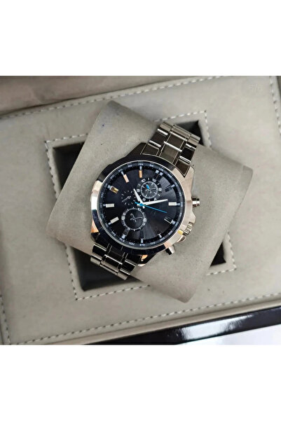 captiva Erkek Saat Çelik Kordon Kronograf Tasarım Siyah kadran Quartz Kol Saati