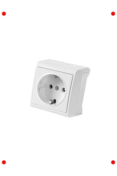 markentegra White Grounded Wall Socket (Stand Type)