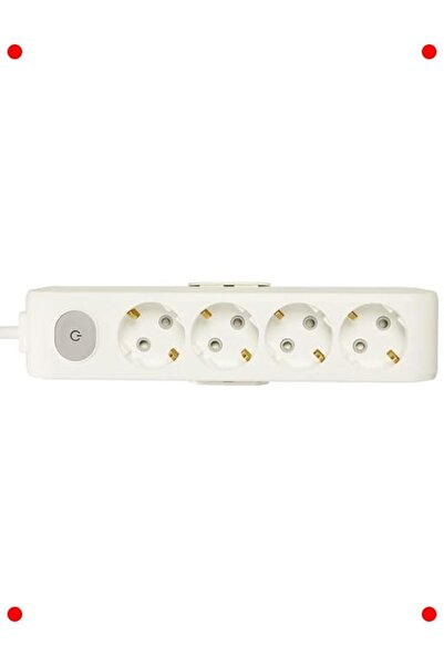 markentegra مقبس كهربائي أرضي مع مفتاح - 2 متر مع حماية للأطفال