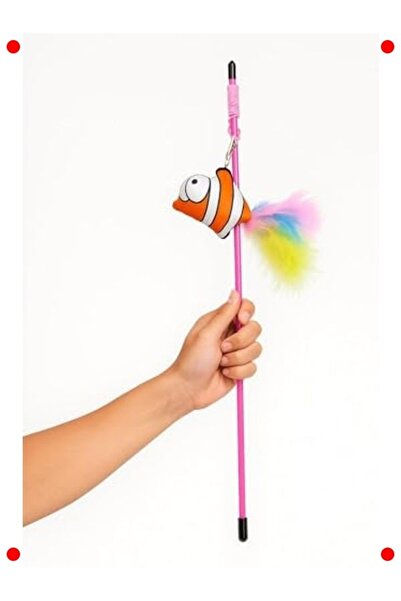 markentegra Cat Play Fishing Rod with Fish and Feather Figures
