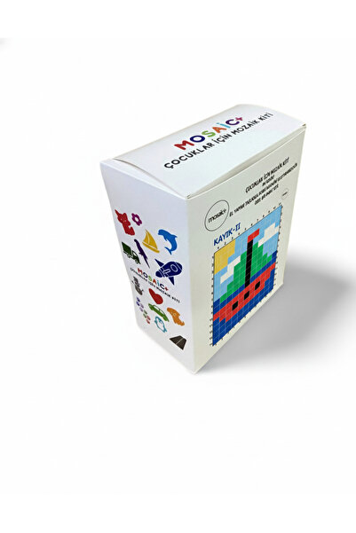 MOSAİC PLUS Gemi-Kayık Temalı Montessori Çocuk Mozaik Sanat Kiti – Eğitici Aktivite Seti