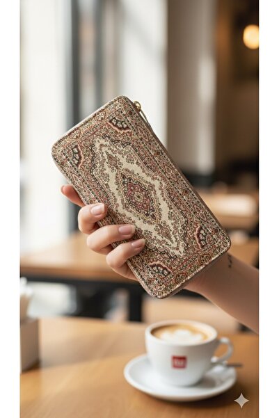 Gamy Crafts Ethnic Patterned Bohemian Women's Wallet-Turkish Motif Woven Wallet-Autentic Woven Kilim Motif Wallet