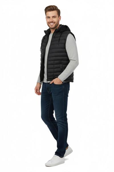 DYNAMO Men's Large Size Hooded Sports Vest 5001 Bgl-St04896