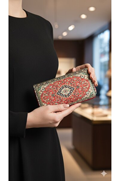 Gamy Crafts Ethnic Patterned Bohemian Women's Wallet-Turkish Motif Woven Wallet-Autentic Woven Kilim Motif Wallet