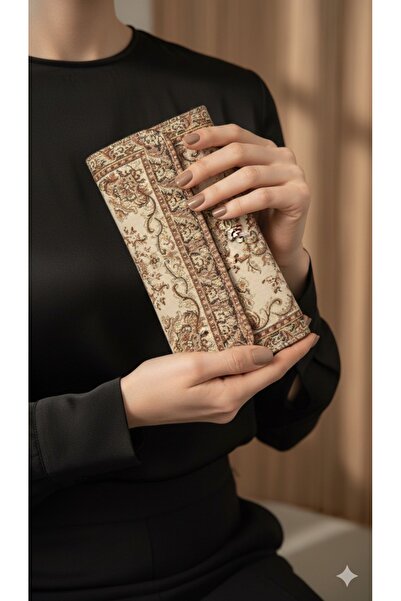 Gamy Crafts محفظة نسائية بوهيمية منقوشة عرقياً - محفظة منسوجة بنمط تركي - محفظة منسوجة أصلية بنمط الكليم