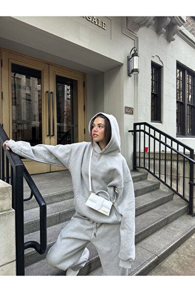 sole stories Women's Premium Three Thread K Hooded Tracksuit Set