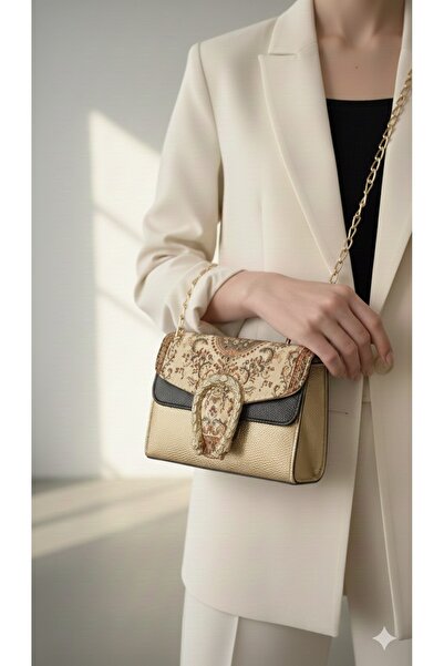 Gamy Crafts Ethnic Patterned Bohemian Women's Shoulder Bag-Turkish Motif Woven Bag-Autentic Woven Kilim Motif Bag