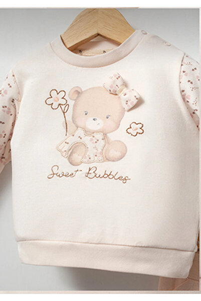 Benbebek My Sweet Baby Girl Bow Detail Y Vest Set 3-Piece Set