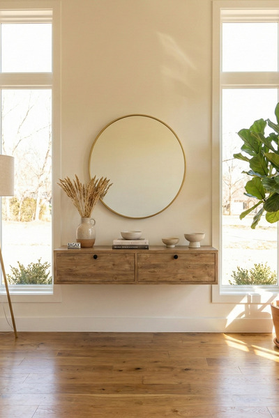 BAGAX Çift Kapaklı Modern Dresuar Antre Hol Dekoratif Dresuar Mobilya 120 CM