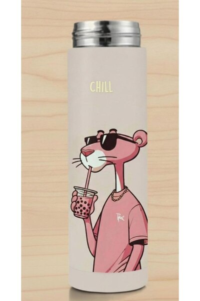 REBRAND Dereceli Steel Digital Led Temperature Display Smart Thermos Printed 450ml