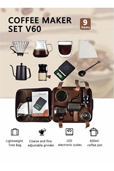 Arabest Manual Coffee Brewing Kit with Thermal Calculator & Travel Case, Premium Gift for Coffee Lovers