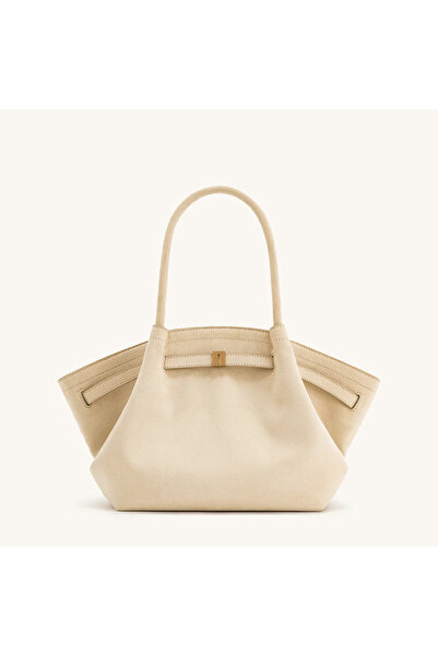 JW PEI Hana Medium Faux Suede Tote -White