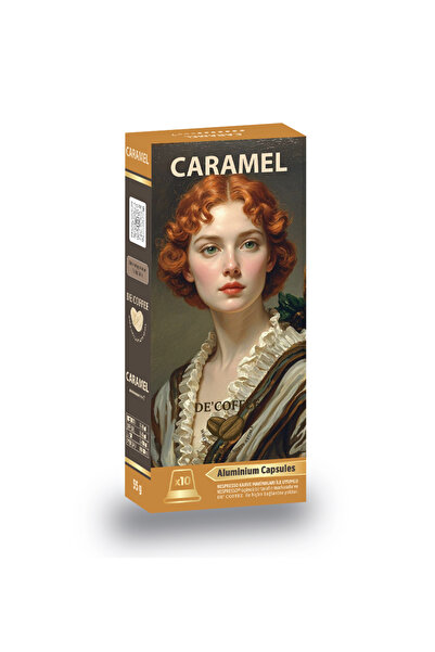 De’coffee Caramel Nespresso Premium Kahve Makinesi Uyumlu Aliminyum Kapsül Ka...