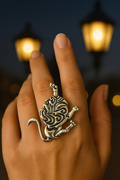 HER ŞEY NOTA www.herseynota.com Unisex Adjustable Metal Ring with Leo Zodiac ...