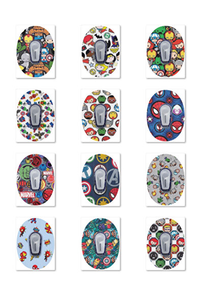 Dia BandTR Avengers - Dexcom G6 Sensör Koruyucu Bant 12'li Paket