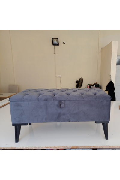 gürel Sandıklı puf bench ayak ucu beybifes kumaş