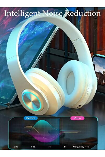 DOMEET Luminous Wireless Headphones Active Noise Cancelling Bluetooth Headphones