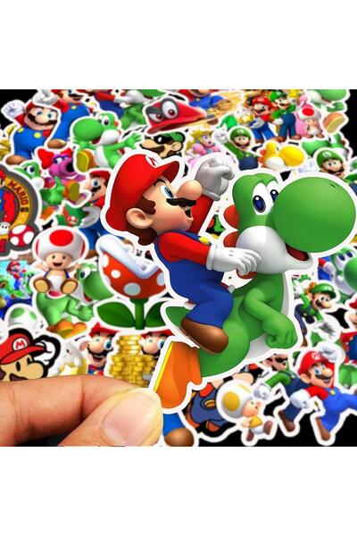 autostickere 50 de autocolante - Super Marioo - Desen animat