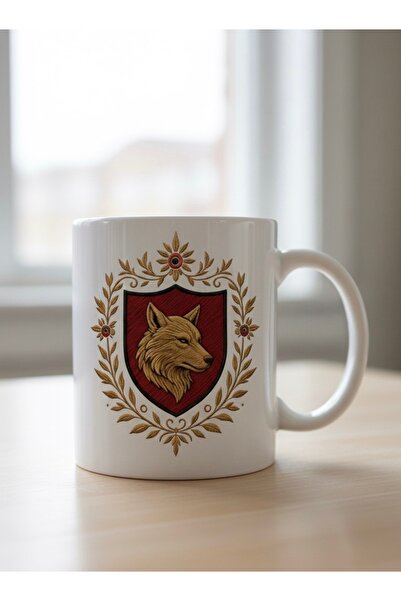 Avrupa Çanta Türk Arma Temalı Beyaz Kupa Bardak