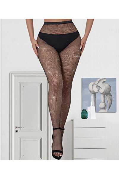 EBRA İÇ GİYİM TAŞLI FİLELİ KÜLOTLU ÇORAP